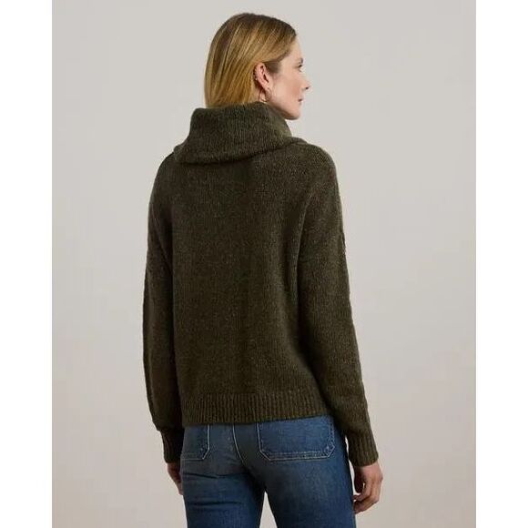 New Lauren Ralph Lauren Aran-Knit Wool Roll Neck Jumper Sweater Medium - Picture 4 of 8